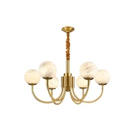 Nordique villa salon lustre en marbre moderne minimaliste chambre étude albâtre lumière designer modèle chambre salle à manger lampe