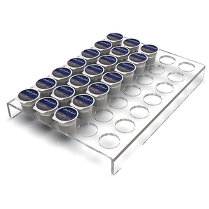 Kitchen 36 k cup organizer tray flat countertop acrylic coffee pod holder storage drawer