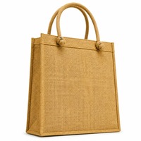 Sac fourre-tout en jute 100 % recyclé, écologique, vierge, avec poignées, personnalisable avec logo imprimé, vente en gros