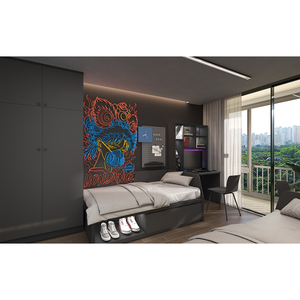 เตียงไม้ขนาดกะทัดรัดเป็นมิตรกับสิ่งแวดล้อมสำหรับเตียงเดี่ยวไม้ในเมืองแบบมินิมอลลิสต์พร้อมลิ้นชักกลวง - Product Image 6