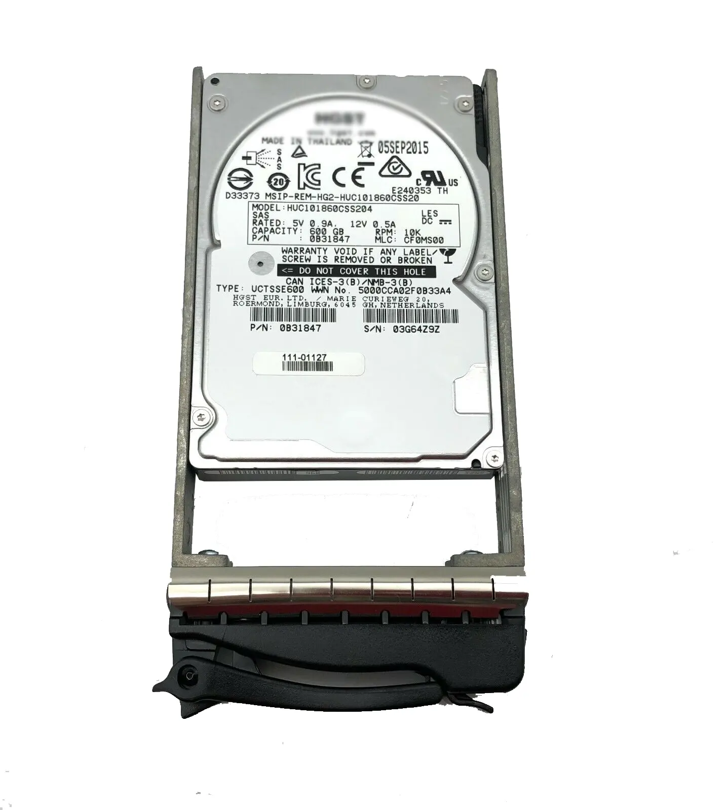 Nouveau en stock Netapp X412A-R5 600GB SAS 15K 3.5 "disque dur HDD pour DS4243