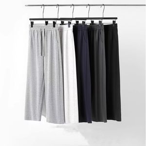 Wholesale Casual Sweatpants Wide Leg <b>Stack</b> Polyester Elastic Heavyweight Mid Waist <b>Jogger</b> Straight Leg Trousers Men - Product Image 4
