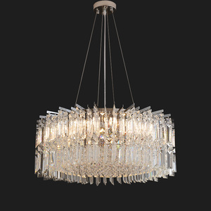 Hotel Villa luces colgantes de lujo moderno candelabro de cristal redondo iluminación para comedor - Product Image 4