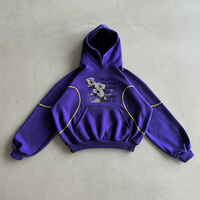 Pull à capuche oversize streetwear de haute qualité en molleton de coton 430 g/m² pour homme, hiver, avec impression numérique