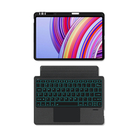 Étui de clavier sans fil en cuir protecteur pour tablette PC rechargeable magnétique pour Redmi Pad Pro 12,1 pouces Étui de clavier pour tablette