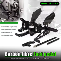 Nouveaux accessoires de moto repose-pieds en Fiber de carbone ensembles arrière réglables repose-pieds repose-pieds pour Kawasaki ZX6R ZX-6R ZX 6R 2024-2025