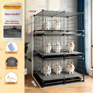 <span class=keywords><strong>Cage</strong></span> d'élevage extra-large pour lapins domestiques <span class=keywords><strong>avec</strong></span> un espace intérieur spacieux, super grande clôture extérieure pour lapins - Product Image 3