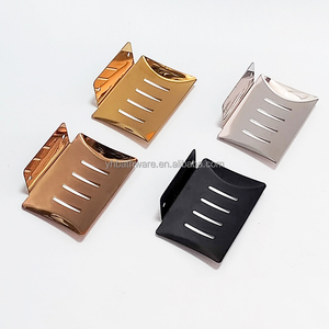 Portasapone <span class=keywords><strong>da</strong></span> Parete Economico in Acciaio Inox Dorato con Drenaggio Rapido per Bagno - Product Image 1