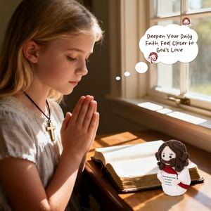 Figura de Jesús Tejida a Crochet, Jesús te Ama, Regalo de Apoyo Emocional para Mujeres y Hombres Cristianos, Regalos Religiosos Católicos - Product Image 5