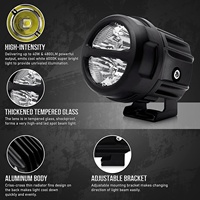 OPPLIGHT 3 pouces 4800LM LED Work Pod Light Spot Beam Running Light Compatible avec Trucks SUV UTV ATV 4x4 Motorcycle Boat