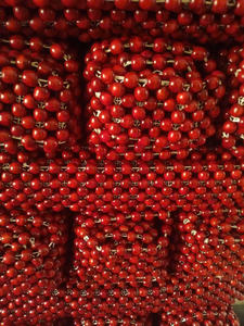 Housse de siège de voiture en bois rouge de luxe avec perles, coussin de siège rafraîchissant et massant pour l'été, support dorsal respirant pour conducteur, tapis de chaise - Product Image 4