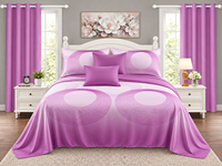 Ensemble de literie 8 pièces pour lit Queen/King, imprimé moderne, drap-housse, drap plat et rideaux assortis – Vente en gros