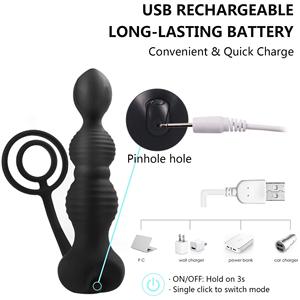 Kablosuz uzaktan kumanda Anal mastürbasyon popo fiş ile 10 frekans titreşim prostat masaj aleti erkekler kadınlar için yeni seks ürünü - Product Image 5