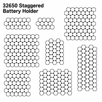 Support de batterie 32650 format Max 11S12P en ABS+PC alvéolé, avec support de cellules intégré et fixe, ISO CE
