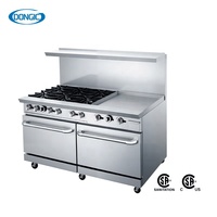 Cuisinière professionnelle en acier inoxydable avec brûleurs à gaz GPL/GN et four, 24 et 36 pouces, pour cuisine de restaurant, vente en gros fabricant