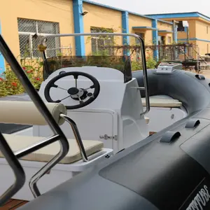 Hypalon RIB 520 Factory price rigid fiberglass hull 5.2m boat for sale