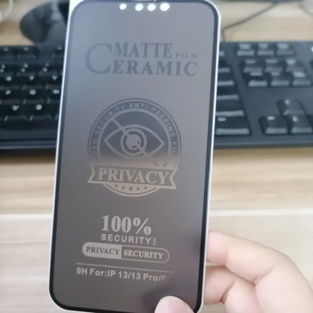 For iphone 17 16 Pro 15 Pro 14 13 12 Anti Spy Ceramic Film Privacy Screen Protector Flexible Ceramic Privacy Screen Protect Film
