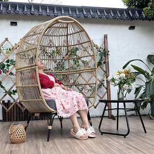 Cesto Sospeso in Rattan Stile Europeo Personalizzato, Dondolo da Esterno per Giardino, Cortile, Villa, Hotel, Arredamento <span class=keywords><strong>Nido</strong></span> d'Uccello Singolo - Product Image 3