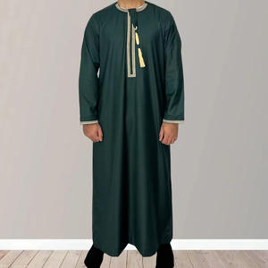 Vente en gros de thobe à manches longues de <span class=keywords><strong>style</strong></span> omanais et marocain, avec des glands brodés, bisht, vêtements turcs, kaftan, abaya, vêtements musulmans pour hommes, grande taille - Product Image 3