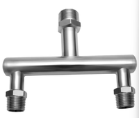 Collecteur d'eau en acier inoxydable SS304 SS316L à 3 ports, collecteur de distribution d'eau fileté pour la plomberie
