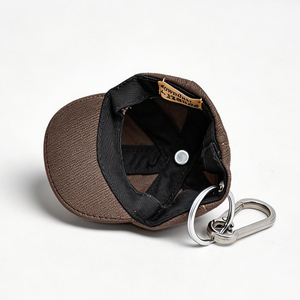 Mini Baseball Cap Shape Bag Keychain Fashion Embroidery Storage Pouch Portable AirPods <b>Case</b> <b>Coin</b> Purse Durable Metal Carabiner - Product Image 3
