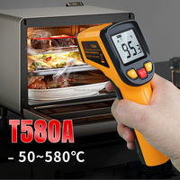 Digitales Infrarot-Thermometer für Kochen, Grillen, Pizzaofen, Infrarot-Thermometer mit Laser und Hintergrundbeleuchtung