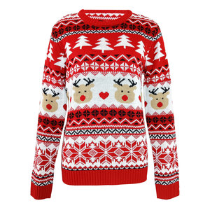 Christmas Sweaters Funny Jumper Reindeer Snowflake Sweater Long Sleeve Jumpers <strong>Xmas</strong> Crew Neck Knitted Pullover Winter <strong>for</strong> <strong>Women</strong> - Product Image 5