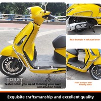 Protection d'échappement en fibre de carbone pour scooter NS150LA, accessoire de pare-chocs, boîte arrière, bloc réfléchissant, modification électroplaquée
