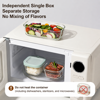 ANYA 2026 Nouveauté en gros : Ensemble de boîtes repas en verre borosilicate haute résistance, résistantes au four et au micro-ondes, avec compartiments, pour adultes, type bento