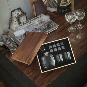 SHUNSTONE 사용자 정의 200ml 투명 위스키 미니 디켄터 샷 유리와 위스키 스톤 선물 세트 남성용 아메리칸 스타일 - Product Image 4