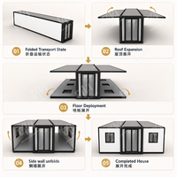 Maison mobile facile à installer, petite maison préfabriquée modulaire de 20 pieds ou 40 pieds avec chambre et cuisine, maison conteneur extensible