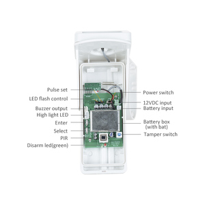 Détecteur de mouvement solaire sans fil extérieur avancé 433 MHz avec sirène d'alarme 95 dB, 2 télécommandes, technologie PIR, pour la sécurité du jardin - Product Image 5