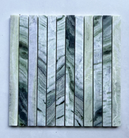 Nouveauté Longue Bande de Mosaïque de Marbre Multicolore Pierre Naturelle Kit de Décoration Murale Intérieure Carreau de Mosaïque en Marbre Kat