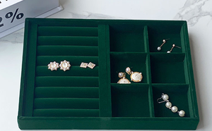 Forte nhung trang sức hiển thị khay phụ kiện Pallet cho vòng mặt dây chuyền bông tai vòng cổ hộp cao cấp cho lưu trữ đồ trang sức - Product Image 4
