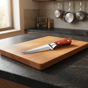 Cuchillo de caza de 12 pulgadas, forjado en acero inoxidable, ecológico, con mango ergonómico, hoja OEM sin grabar, forjado a mano. - Product Image 3