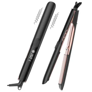 New Launch Product Aluminum Hair Straightener 260C 500F Vibrating Smooth Plate Pro Negative Ion Flat Iron