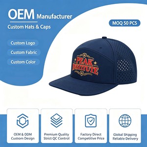Outdoor Activity Adjustable Washed Canvas Flat Bill Baseball Cap Unisex Hip Hop Party <b>Hat</b> - Product Image 1