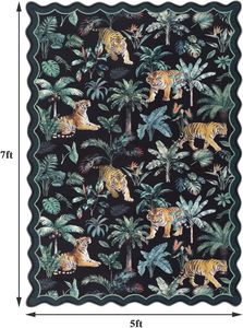 Tapis de sol moderne de style américain et persan en fausse fourrure de cachemire douce avec base antidérapante en silicone - Product Image 3