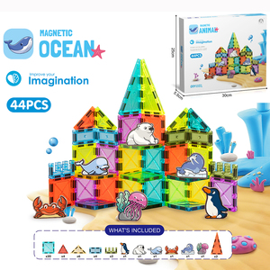 Juego de Construcción Magnético de Animales Marinos, 44 Piezas, Bloques de Construcción Magnéticos STEM, Juguetes Educativos para Niños con Criaturas Marinas - Product Image 2