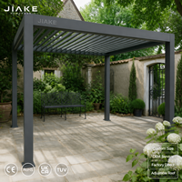 Pergola in Alluminio Jiake su Misura OEM con Tetto a Lamelle Orientabili, Ordine all'Ingrosso Direttamente dalla Fabbrica per Giardini Europei