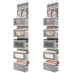 non-woven fabric 6-layer over the door closet storage hanging pantry organizer custom wholesale