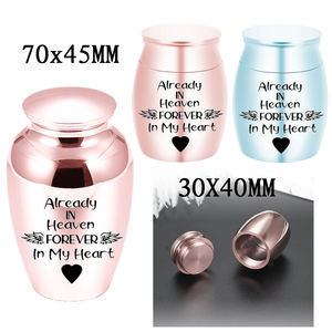 Petite urne de crémation en acier inoxydable, gravure d'ailes, cœur commémoratif, animal de compagnie, cendres humaines, chien, chat, souvenir, pot-pour toujours dans mon cœur - Product Image 5