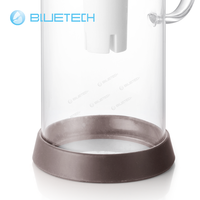 Pichet d'eau en verre à prix compétitif avec filtre système de Filtration à 6 étapes élimine les métaux de chlore et les sédiments ioniseur