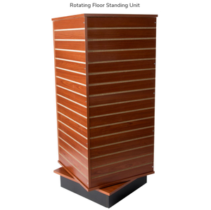 Luckeway — présentoir de vente au détail, panneaux en mélamine, magasin MDF, socle rotatif noir - Product Image 5
