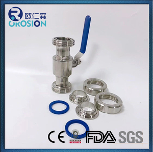 Sản phẩm mới <span class=keywords><strong>2025</strong></span> vệ sinh bóng Van điều khiển bằng tay 3/4 ''304 thép không gỉ 316 trực tiếp Công Đoàn bóng van - Product Image 5