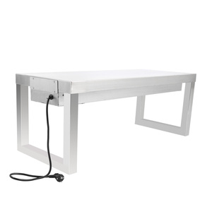 Single Tier U-Leg Stainless Steel <b>Electric</b> Heated Buffet Bridge Food Warming <b>Table</b> for Catering Service - Product Image 1
