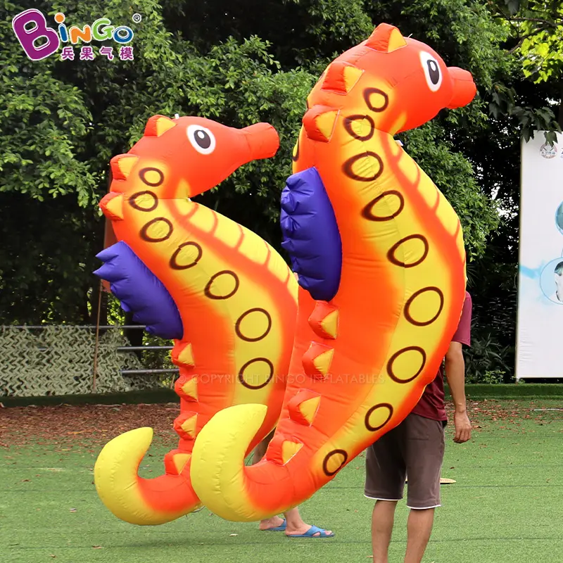 Bingo Advertising Inflatable Sea Horse Hanging Led Lighting Balloon Inflatable Sea Horse Mascot Costume For Parada