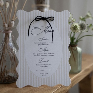 Tarjeta de Felicitación de Papel Artístico con Relieve Personalizado, Diseño de Mariposa, Forma Recortada, Invitación con Menú Impreso Digitalmente - Product Image 3