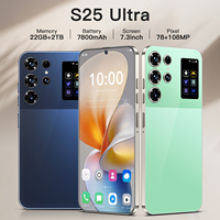 Téléphone Android 15 S25 Ultra 2026 Neuf, 22 Go + 2 To, Prix Usine, Débloqué, Versions Linguistiques Globales, LTE Cellulaire, Plein Écran