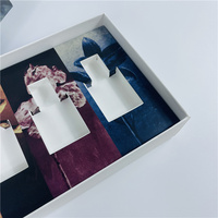 Boîte cadeau carrée exquise, boîte cadeau personnalisée avec fenêtre ouverte, boîte cadeau en papier noir pour montre, emballage cadeau en carton télescopique pour montre